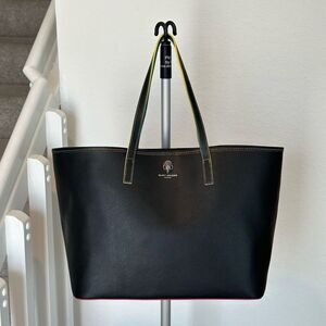 Kurt Geiger Black Tote Bag with Yellow Accents